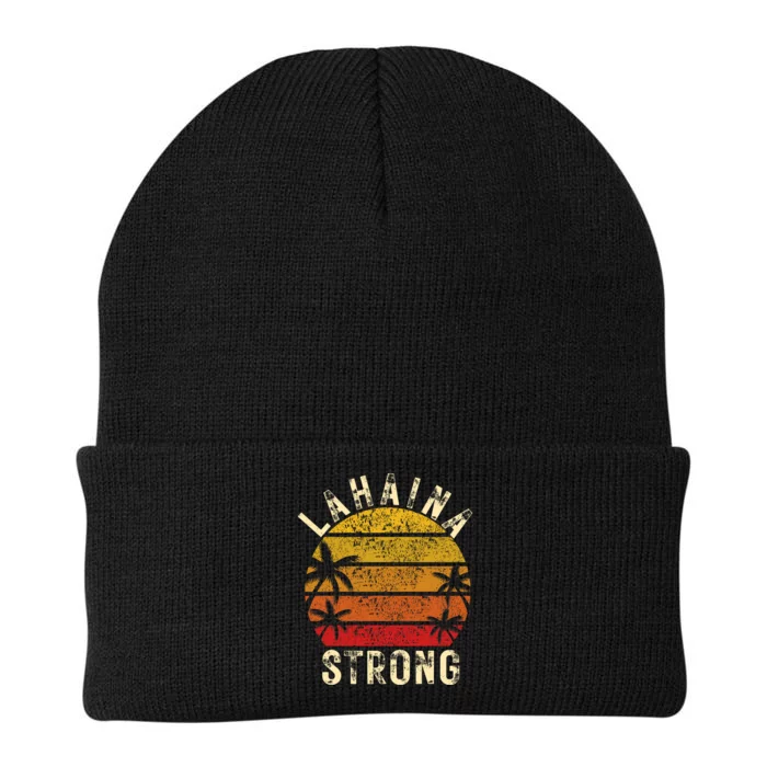 LAHAINA Strong Palm Trees Sunset Lahaina Hawaii Knit Cap Winter Beanie