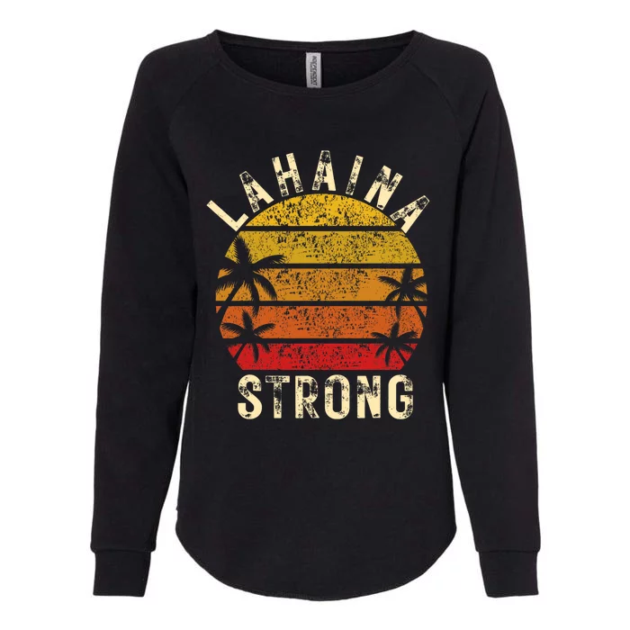 LAHAINA Strong Palm Trees Sunset Lahaina Hawaii Womens California Wash Sweatshirt