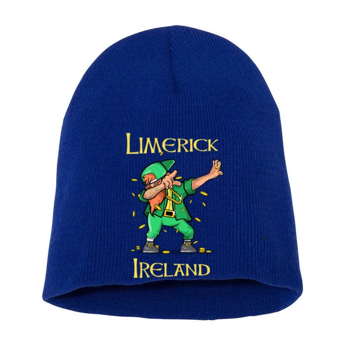 Limerick St Patricks Day Leprechaun Costume Gift Short Acrylic Beanie