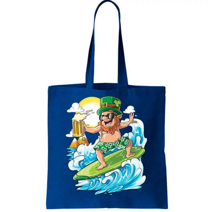 Leprechaun St Patricks Day Hawaiian Hawaii Surfing Beer Meaningful Gift Tote Bag