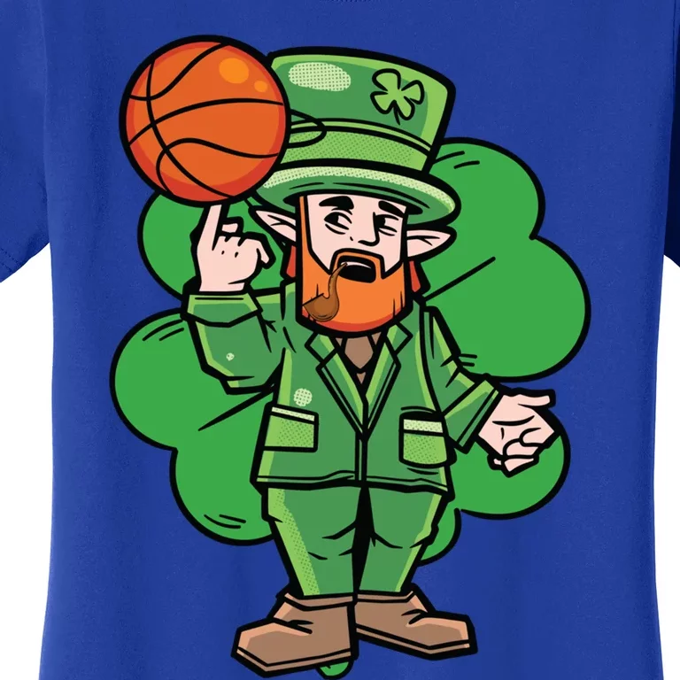 Leprechaun St Patricks Day Cool Basketball Clover Irish Gift Cute Gift Women's T-Shirt