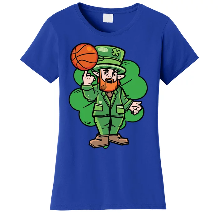 Leprechaun St Patricks Day Cool Basketball Clover Irish Gift Cute Gift Women's T-Shirt