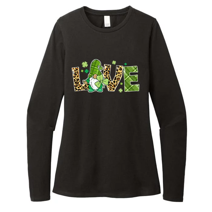 Love St Patricks Day Gnomes Shamrock Womens CVC Long Sleeve Shirt