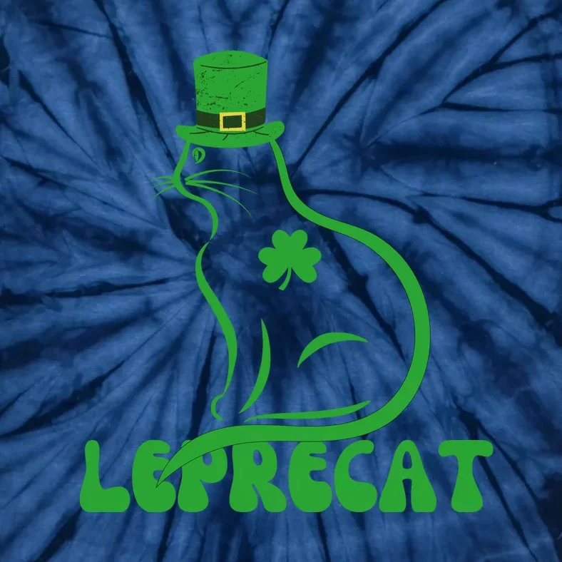 Leprecat St. Patrick’s Day Irish Shamrock Tie-Dye T-Shirt