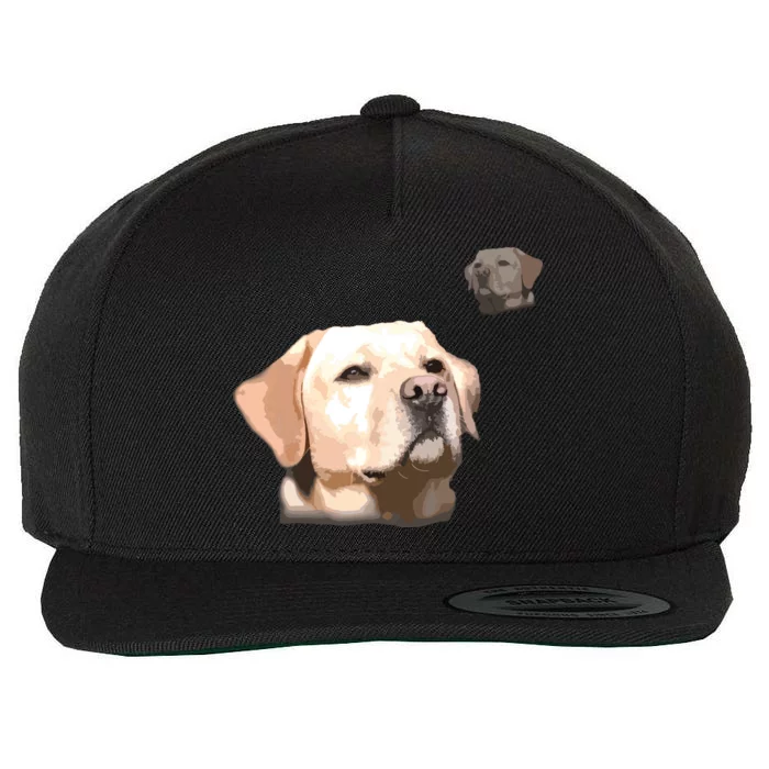 Labrador School Photo T Funny Yellow Lab Wool Snapback Cap