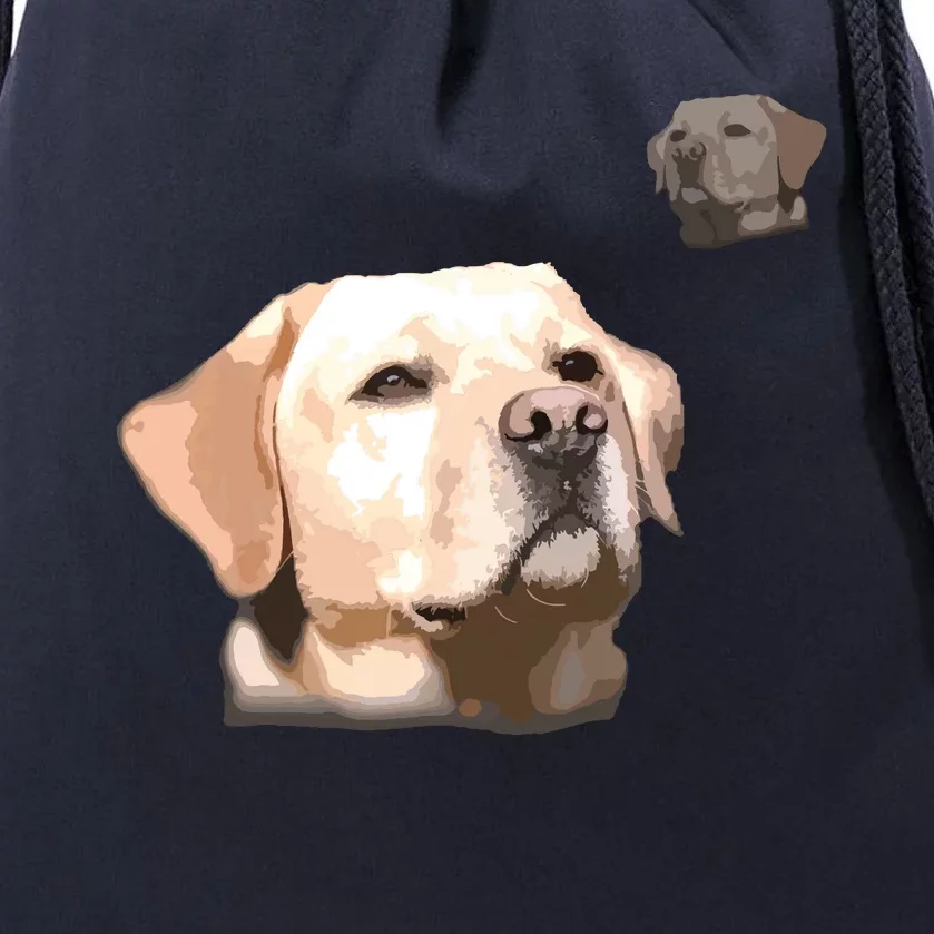 Labrador School Photo T Funny Yellow Lab Drawstring Bag