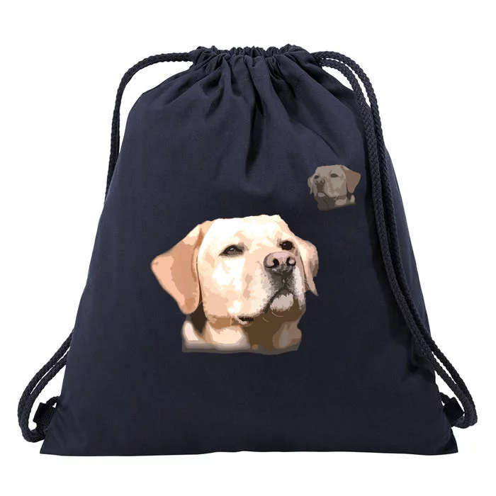 Labrador School Photo T Funny Yellow Lab Drawstring Bag