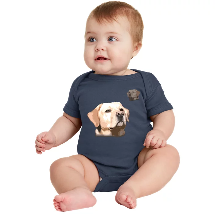 Labrador School Photo T Funny Yellow Lab Baby Bodysuit