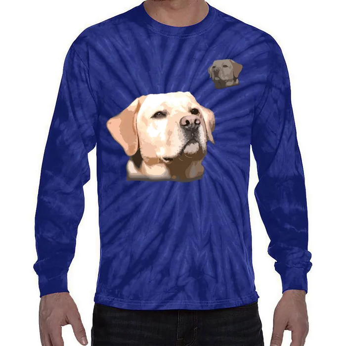 Labrador School Photo T Funny Yellow Lab Tie-Dye Long Sleeve Shirt