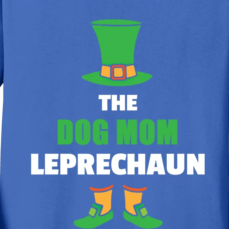 Leprechaun St Patricks Day Dog Mom Gift Kids Long Sleeve Shirt