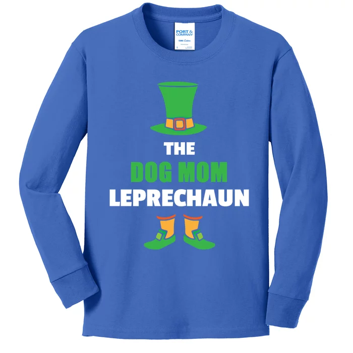 Leprechaun St Patricks Day Dog Mom Gift Kids Long Sleeve Shirt