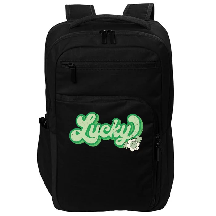 Lucky St PatrickS Day Retro Vintage Impact Tech Backpack