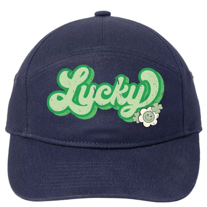 Lucky St PatrickS Day Retro Vintage 7-Panel Snapback Hat