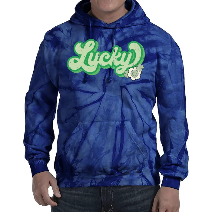 Lucky St PatrickS Day Retro Vintage Tie Dye Hoodie