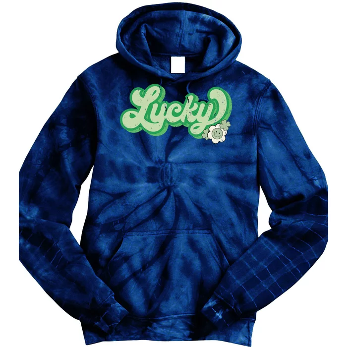 Lucky St PatrickS Day Retro Vintage Tie Dye Hoodie