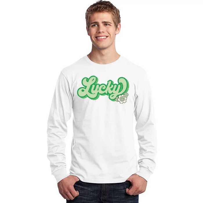 Lucky St PatrickS Day Retro Vintage Long Sleeve Shirt