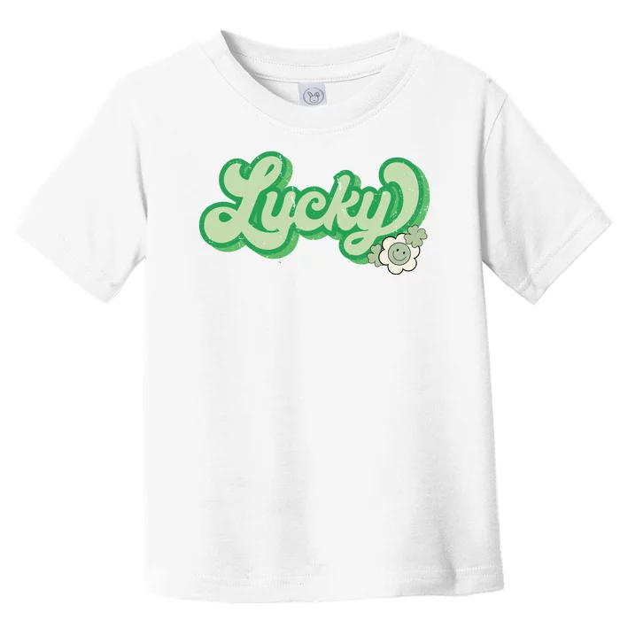 Lucky St PatrickS Day Retro Vintage Toddler T-Shirt