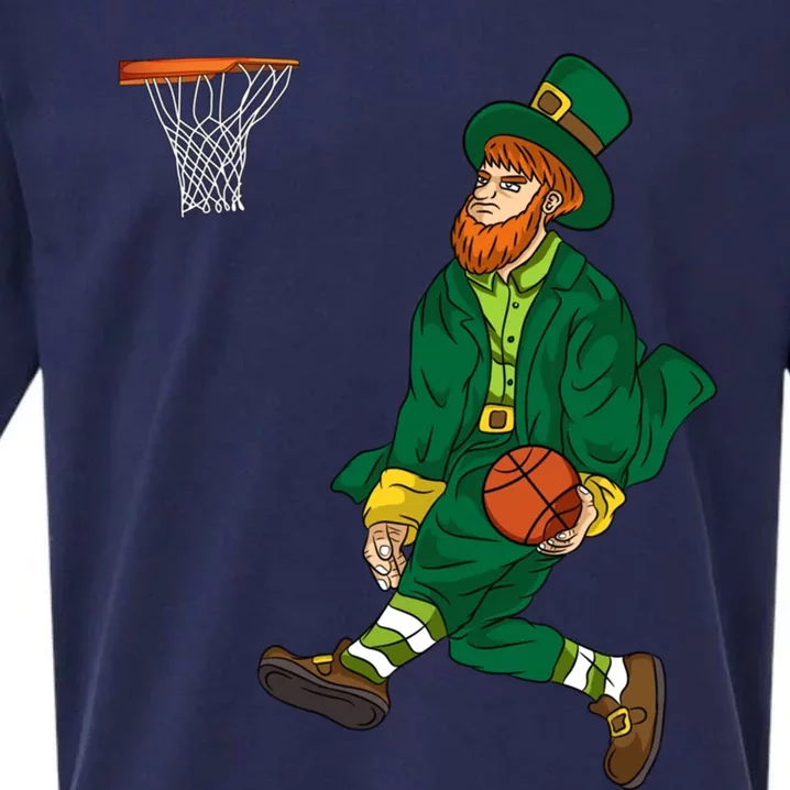 Leprechaun St Patricks Day Basketball Gift Sueded Cloud Jersey T-Shirt