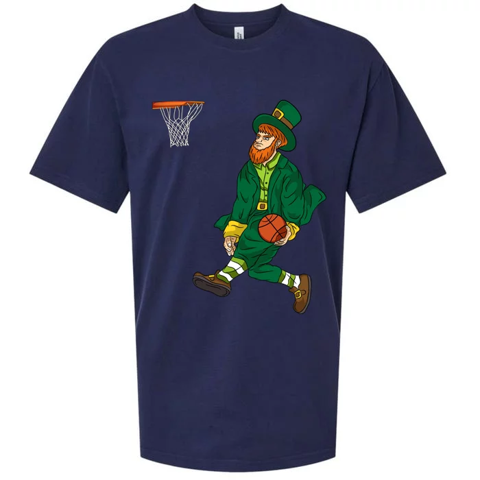 Leprechaun St Patricks Day Basketball Gift Sueded Cloud Jersey T-Shirt