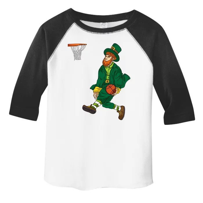 Leprechaun St Patricks Day Basketball Gift Toddler Fine Jersey T-Shirt