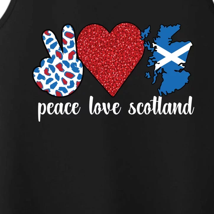 Love Scotland Proud Scottish Flag Scottish Roots Gift Performance Tank