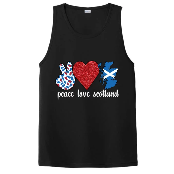 Love Scotland Proud Scottish Flag Scottish Roots Gift Performance Tank