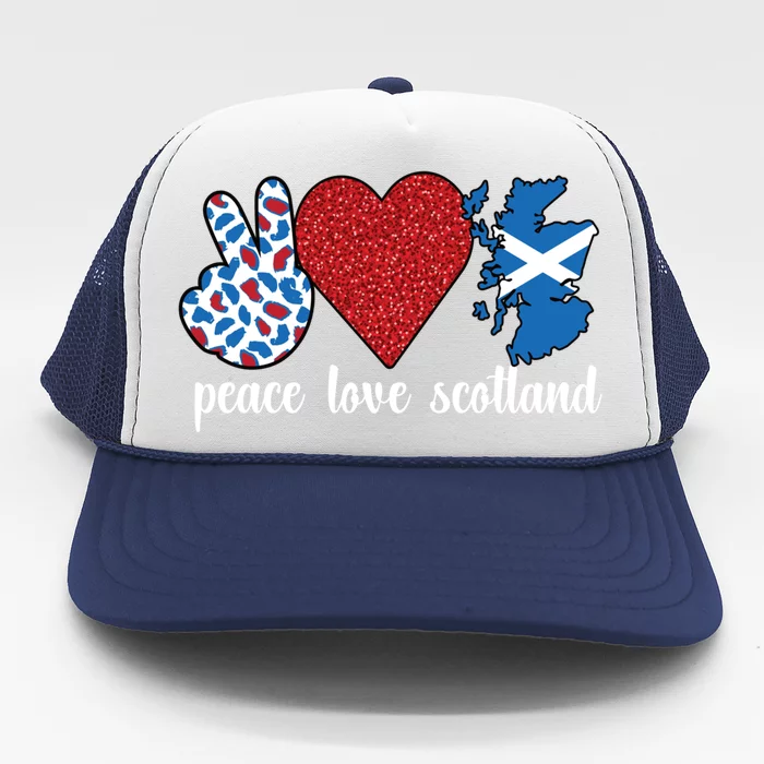 Love Scotland Proud Scottish Flag Scottish Roots Gift Trucker Hat