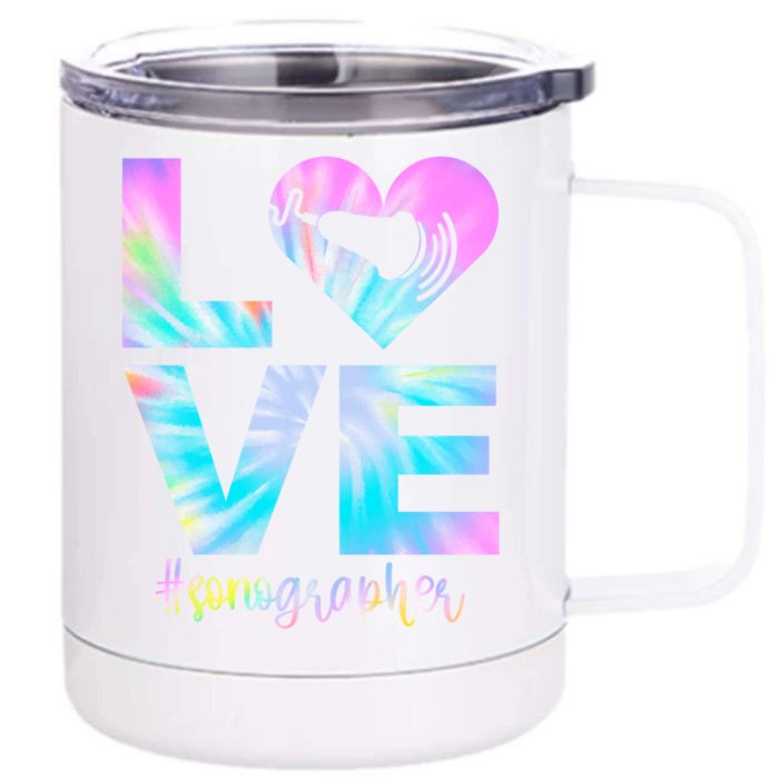 Love Sonography Proud Sonographer Week Gift Front & Back 12oz Stainless Steel Tumbler Cup