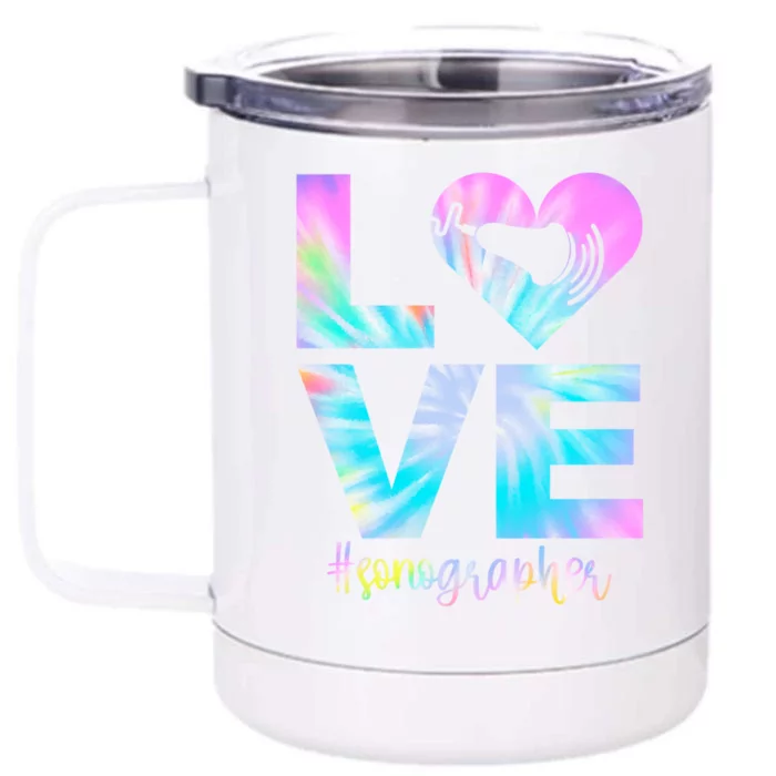 Love Sonography Proud Sonographer Week Gift Front & Back 12oz Stainless Steel Tumbler Cup