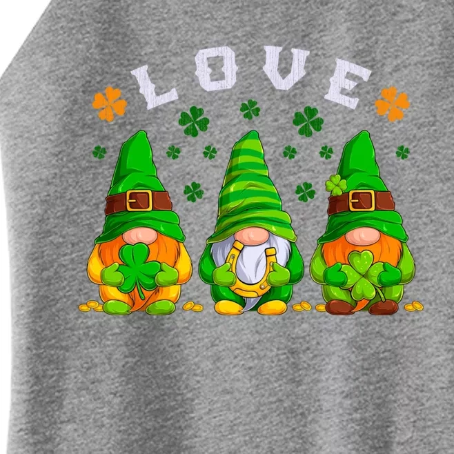 Love St Patrick's Day Irish Gnome Cute Gift Women’s Perfect Tri Rocker Tank