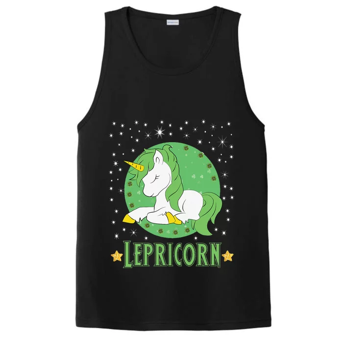 Lepricorn St Patricks Day Unicorn Irish Performance Tank