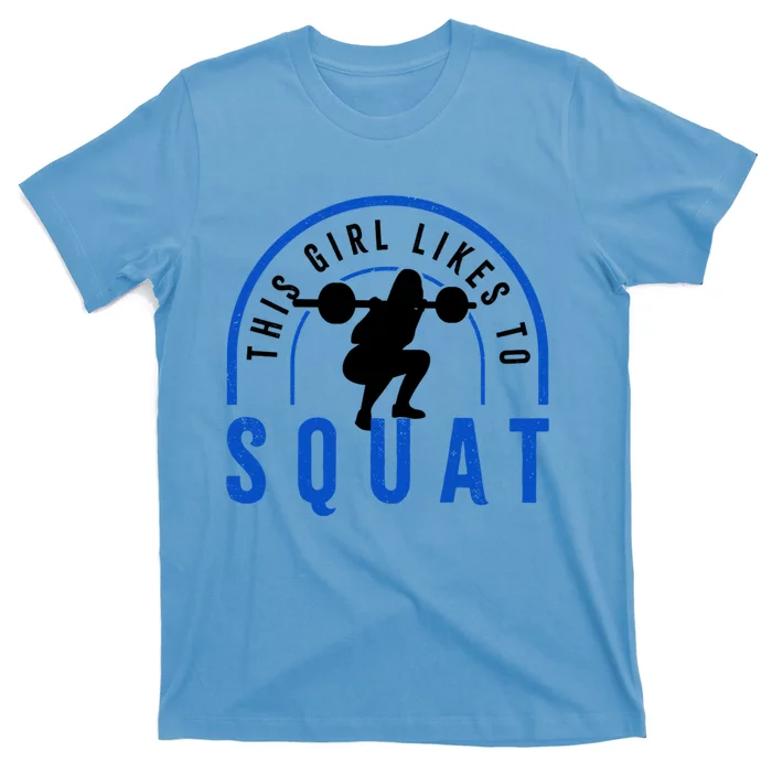 Likes Squatting Powerlifter Squats Gym Gift T-Shirt