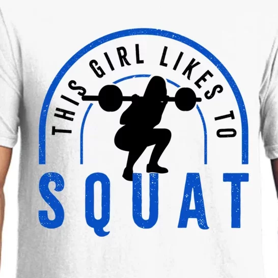 Likes Squatting Powerlifter Squats Gym Gift Pajama Set