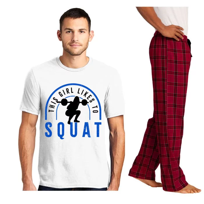 Likes Squatting Powerlifter Squats Gym Gift Pajama Set