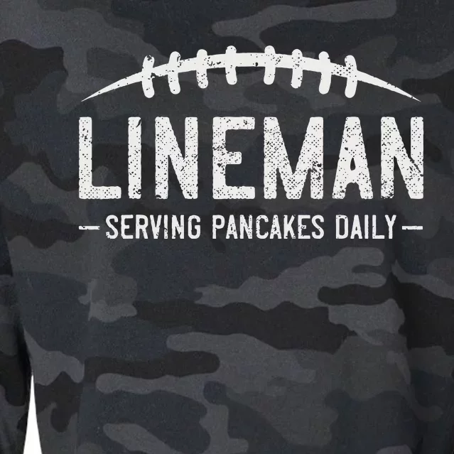 Lineman Serving Pancakes Daily Cropped Pullover Crew