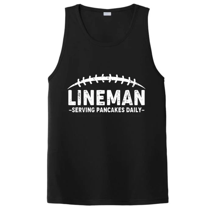 Lineman Serving Pancakes Daily Football Performance Tank