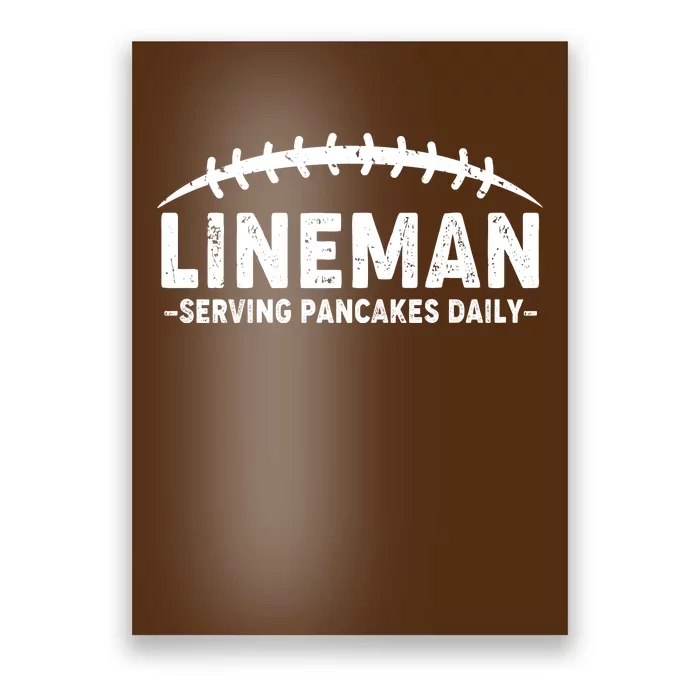 Lineman Serving Pancakes Daily Football Poster