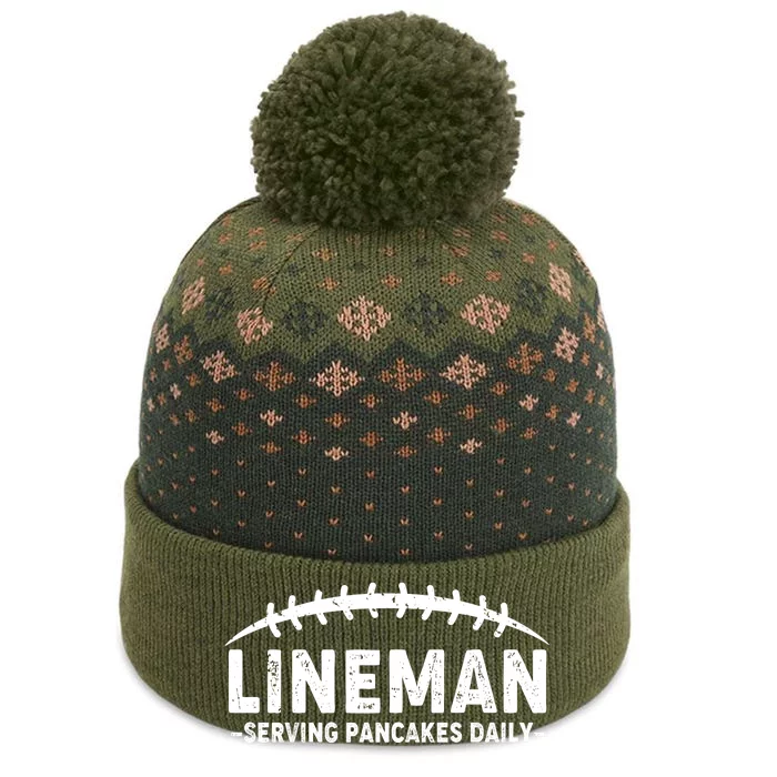 Lineman Serving Pancakes Daily Football The Baniff Cuffed Pom Beanie