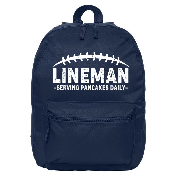 Lineman Serving Pancakes Daily Football 16 in Basic Backpack