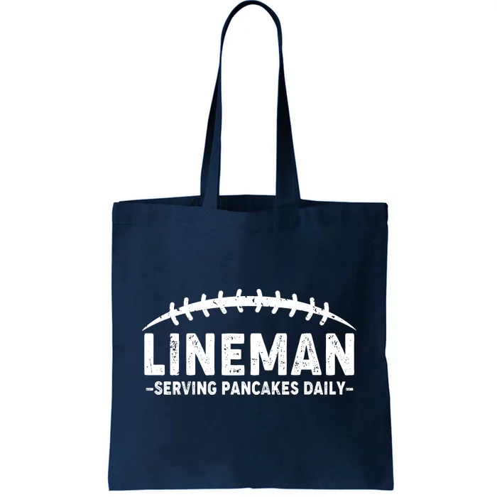 Lineman Serving Pancakes Daily Football Tote Bag