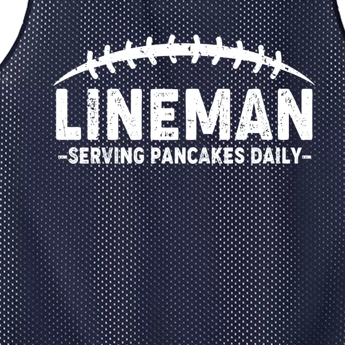 Lineman Serving Pancakes Daily Football Mesh Reversible Basketball Jersey Tank