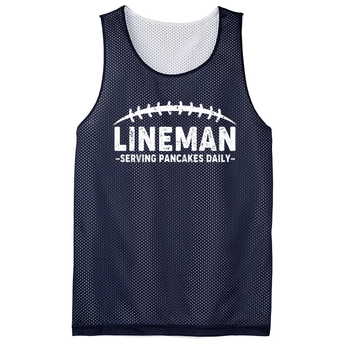 Lineman Serving Pancakes Daily Football Mesh Reversible Basketball Jersey Tank