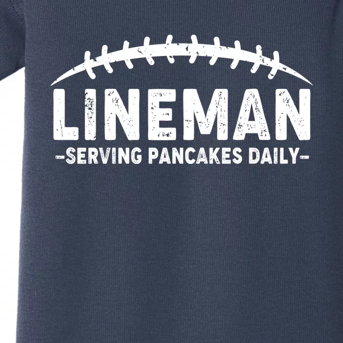 Lineman Serving Pancakes Daily Football Baby Bodysuit