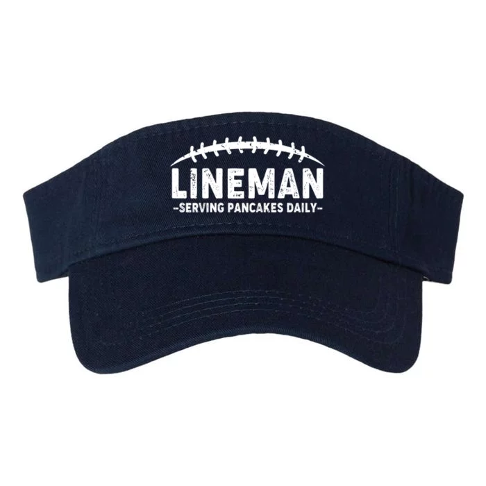 Lineman Serving Pancakes Daily Football Valucap Bio-Washed Visor