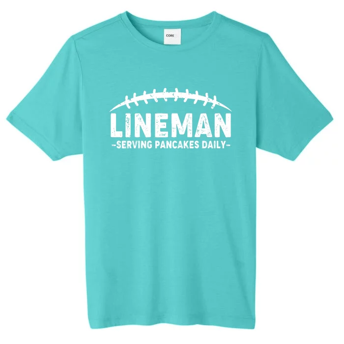 Lineman Serving Pancakes Daily Football ChromaSoft Performance T-Shirt