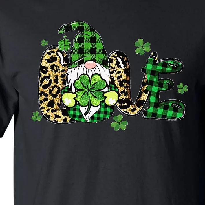 LOVE St Patricks Day Gnomes Shamrock For Women Tall T-Shirt