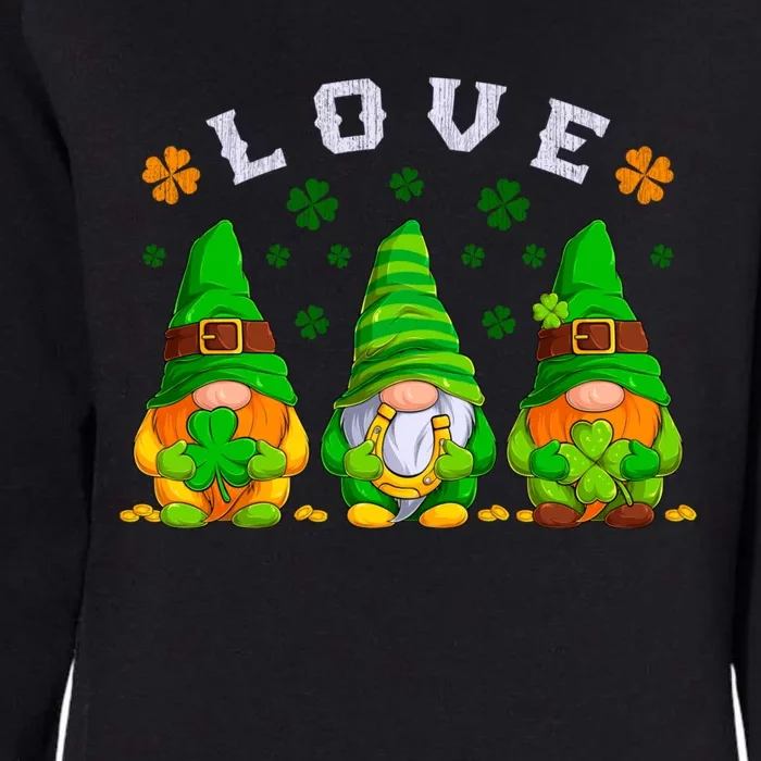 Love St Patrick's Day Irish Gnome Gift Womens California Wash Sweatshirt