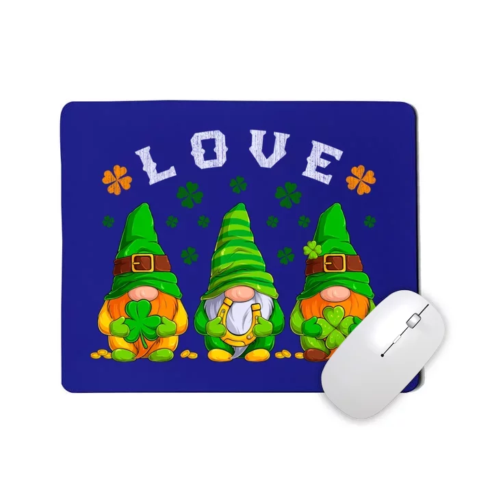 Love St Patrick's Day Irish Gnome Gift Mousepad