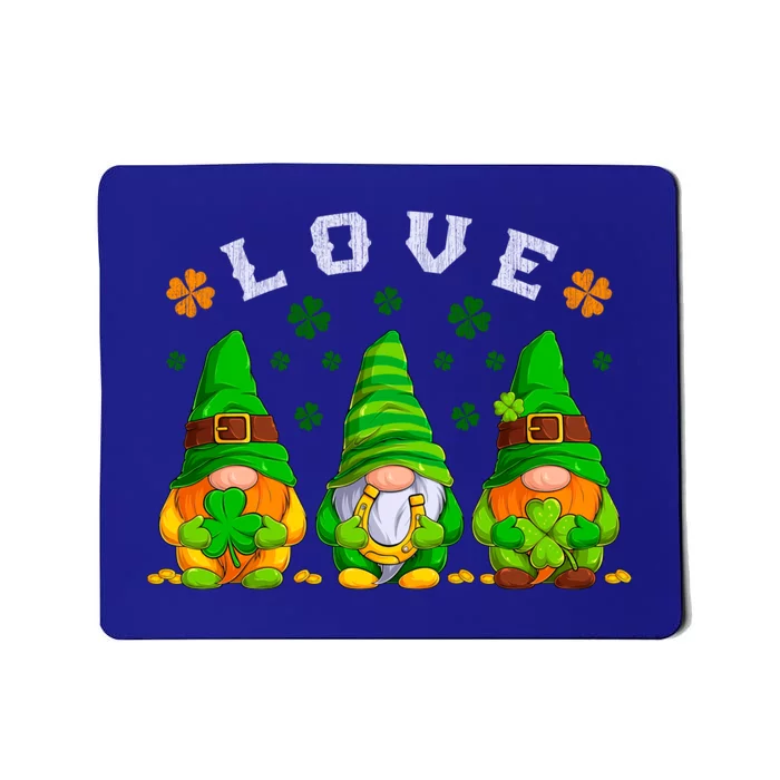 Love St Patrick's Day Irish Gnome Gift Mousepad