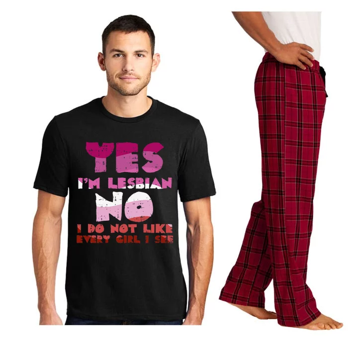 Lesbian Saying Pride Flag Proud LGBTQ Funny LGBT Ally Gift Pajama Set